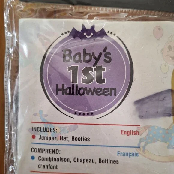 Babys 1st Halloween Fireman Chief Costume 6-12 Months Jumper Hat Booties Rubies - Picture 2 of 8